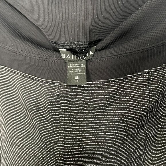 Athleta Vencie Textured Quick Dry Athletic Black Joggers XL - Picture 7 of 9